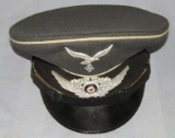 Luftwaffe Hermann Goring Division Visor Cap For Enlisted-Unit Marked