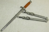 WW2 Wehrmacht Officer's Dagger With Scabbard/Hangers-Scarce 