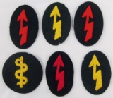 6pcs-Misc. Hitler Youth Specialist Sleeve Rate Patches-Medical/Signals