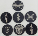 7pcs-Misc. Luftwaffe Sleeve rate Specialist Patches