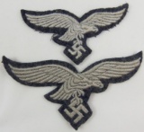 2pcs-Luftwaffe NCO/EM Uniform Breast And Cap Eagles