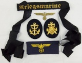 5pcs-Misc WW2 Kriegsmarine Insignia-Cap Tally