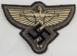 WW2 Period NSFK Breast/Sleeve Eagle-Bevo Embroidered-Scrapbook Removed