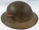 WW1 U.S. Doughboy M1917 Helmet With 78th Division Insignia-Liner/Chin Strap