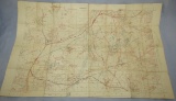 Rare WW1 U.S. Trench Map-France Zone