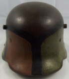 WW1 German M16 Helmet With Geometric Camo Finish/Liner-Named