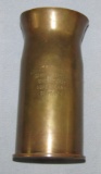 Rare WW2 Japanese 75mm Trench Art  Shell From Guadalcanal-September, 1942 Dated