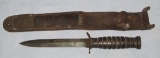 WW2 U.S. M3 Fighting Knife With Rare M6 Leather Scabbard