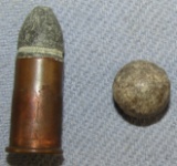Just Added To Catalog! 2pcs-Scarce Spencer Carbine Rim Fire 56.56 Cartridge-Musket Ball