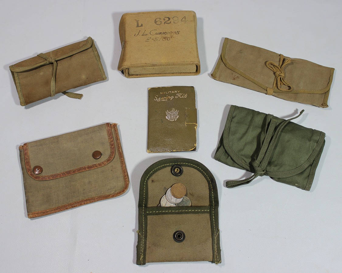 US WW2 Sewing Kits, Change Purse, & Misc.
