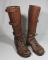 US WW2 M1940 Mounted Cavalry Boots. Worn Condition. 9 C?
