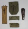 US WW2 Misc. Field Gear Lot. Electrical Tool W/ Knife. Cleaning Rod. Shovel Cover Etc.