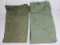 2 Pair of US Vietnam War Rip Stop & Non Rip Stop Poplin Jungle Pants. Combat Worn. Wartime Dated.