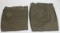 2 Pairs of US WW2 Army Officer's Chocolate Brown Gabardine Wool Dress Pants.