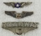 3pcs-Misc. 1940-50's Airline/Air Freight Wings/USAF Auxiliary