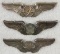 3pcs- Full Size WW2 Period USAAF Navigator/Observer Wings