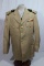 US WW2 USN Navy Officer's Khaki Dress Uniform Jacket. Theater Made Ribbon Bar. Named. Nice!