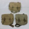 Lot of 3 US WW2 Mussette Bags 2 EARLY 1941 Dated Bags. W/ Straps. Great Lot!