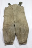 US WW2 USN Navy Foul Cold Weather Lined Deck Pants. Small. Short. Replaced Buttons.
