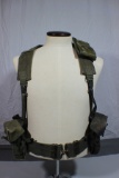 US Vietnam War Rifleman's Belt & Suspender Field Gear Rig.
