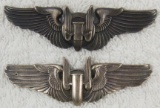 2pcs-WW2 Period US Army Air Corp Air Gunner Wings-Full Size