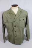 US WW2 Late War HBT Herringbone Twill Combat Jacket. Plastic Buttons.