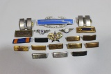 US WW2 Era Officer's Ranks, Wings, CIB, and Misc. Pins. Some Sterling.