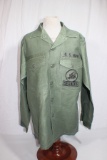 US Vietnam War USN Navy Seabees Fatigue Shirt. Theater Made Patches. Cool!