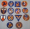 14pcs-WWII Period U.S. Army Air Forces Patches-Cut Edge-Some Scrapbook Removed