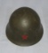 North Korean/Korean War Soldier Helmet- Modified Type 90 Japanese Helmet W/U.S. M1 Liner Webbing