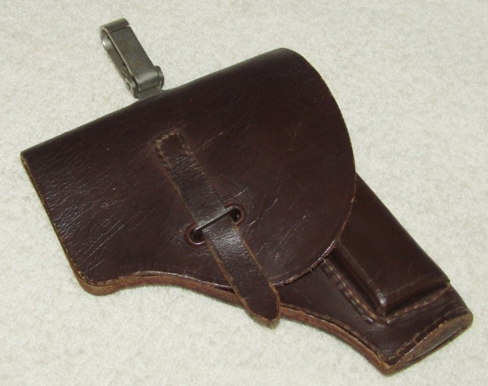 WW2 Period Brown Leather Italian Officer's 9mm Beretta Holster