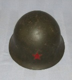 North Korean/Korean War Soldier Helmet- Modified Type 90 Japanese Helmet W/U.S. M1 Liner Webbing