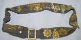 WW2 Canadian/RAF Volunteer Cloth Military Belt Loaded With Misc. Insignia-Named