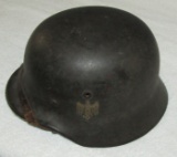 M40 Single Decal Wehrmacht Helmet With Liner/Chin Strap-EF64