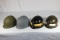 Lot of 4 US Vietnam M1 Helmet Liners. Some W/ Decals. Nice Navy Liner.