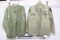 2 US Vietnam Era Sateen Shirts. Seabee & 2nd Infantry Airborne Pathfinder.