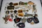 Miscellaneous Insignia Lot. Key Chains, Buckles, Stickpins, Sweetheart, Etc. 55+ Pieces.