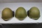 Lot of 3 Cold War Russian SSh-40 Helmets. 1940's