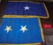 Lot of 3 General's Flags. 1 Silk WW2 Period Felt Car Pennant.