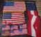 Lot of 9 US Flags. 48 & 50 Star. Assorted Sizes.