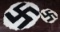 Lot of 2 WW2 German Printed Swastika Flag Centers.