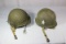 Lot of 2 Reproduction US WW2 501st and netted D Bale Airborne Helmets.