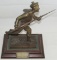 Bronze Soldier Sculpture W/Dedication PlaqueTo WW1 Navy Cross Recipient By Georges Flamand
