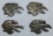 4pcs-WW1 U.S. Air Corp 93rd Aero Squadron Pins-All Are Name Engraved On Reverse