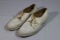 US WW2 Or Later USMC Marine Corps White Officer's Dress Shoes.