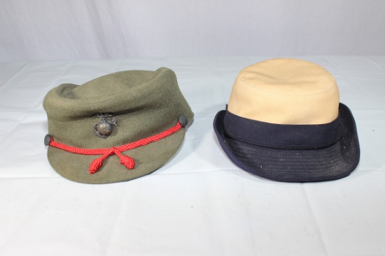 US WW2 Waves Hat & Later USMC Women's Hat