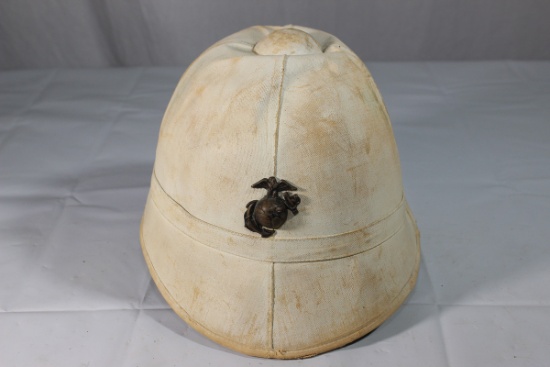 Indian Wars Era M1887 Sun Helmet W/ USMC EGA.