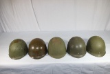 Lot of 5 US Vietnam M1C Paratrooper Helmet Liners.