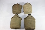 Lot of 4 Early Vietnam War U.S. Canteens.