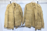 Lot of 2 Cold War Era Russian  Khaki Cotton Combat Artillery Uniform Jackets.